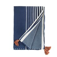 Hazal Bed & Sofa Cover - Navy, 180*240 cm