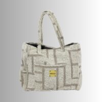 Labyrinth Luxe Tote Bag - Antique White