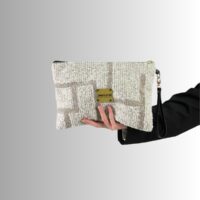 Labyrinth Luxe Clutch Bag - Antique White