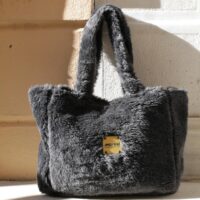 Plush Luxe Tote Bag - Anthracite