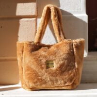 Plush Luxe Tote Bag - Latte