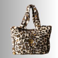 Plush Luxe Tote Bag - Leopard