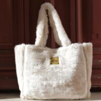 Plush Luxe Tote Bag - White