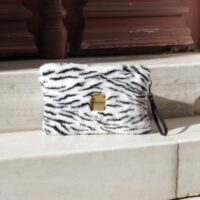 Plush Luxe Clutch Bag - Tiger