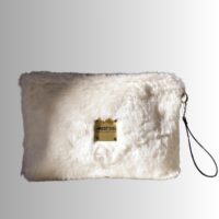 Plush Luxe Clutch Bag - White