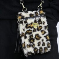 Plush Luxe Phone Bag - Leopard