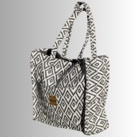 Rhombus Luxe Tote Bag - Coal