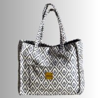 Rhombus Luxe Tote Bag - Storm