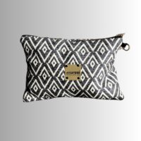Rhombus Luxe Clutch Bag - Coal