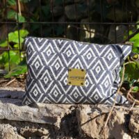 Rhombus Luxe Clutch Bag - Storm
